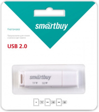 Карт-ридер Smartbuy (SBR-715-W, microSDXC, SDXC, white, USB2.0)