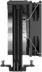 Вентилятор PCCOOLER PALADIN EX300S (1150/1151/1155/1200/1700/AM4/AM5, 120mm, Al, Hydro, 400-1800rpm, 18-29dBa, 3 тепловые трубки, DTH, 4pin, 125W, RGB fixed LED) RTL