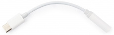 Кабель-переходник (CCA-UC3.5F-01-W, медь, Type-C (m) / 3.5mm Jack (f) 4pin, 0.15m, white) Cablexpert