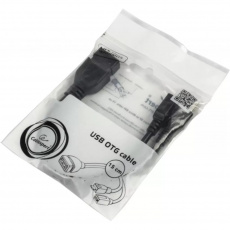Кабель-переходник USB-OTG (A-OTG-AFBM-04, дополнительное питание устройств от microUSB (f) порта, 0.15m, экранированный, пакет, black) Cablexpert