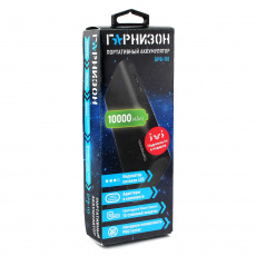 Внешний аккумулятор Гарнизон GPB-110 (литий-ионный, 10000mAh, выход 2*USB 2.1A, вход 2.1А, black)