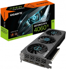 Видеокарта Gigabyte GF RTX4060Ti OC 8Gb (GV-N406TEAGLE OC-8GD, 128bit, GDDR6, 2xHDMI+2xDP) RTL