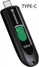 Флеш накопитель USB Type-C 3.2 128Gb Transcend JetFlash 790C (TS128GJF790C, black-green)