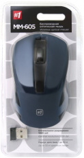 Мышь беспроводная Defender #1 MM-605 (optical, 1200dpi, 2xAAA, black-blue)
