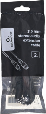 Кабель удлинительный аудио 3.5mm Jack (m) - 3.5mm Jack (f) 2.0m (CCA-423-2M-N, black) Cablexpert