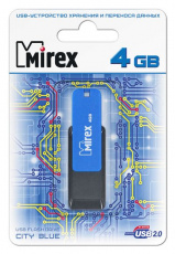 Флеш накопитель USB 2.0 4Gb Mirex City (blue)
