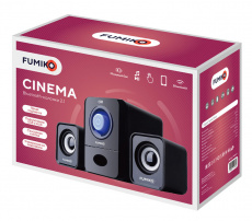 Колонки FUMIKO CINEMA (6W, USB, Bluetooth, подсветка, black)