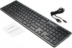 Клавиатура Gembird KB-8460 (USB, ножничный механизм клавиш, мультимедийная, black)