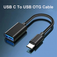Кабель-переходник USB-OTG (Type-C (m) / USB (f), 0.15m, black)