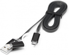 Кабель USB 2.0 Am - micro USB + Lightning 1.0m (CC-mAPUSB2bk 1m, силиконовый шнур, блистер, black) Cablexpert