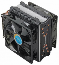Вентилятор IceHammer IH-4600 N (1150/1151/1155/1156/775/1366/AM2/AM3, 2 вентилятора 120mm,  Al+Cu, 800-2000rpm, 15-36dBa, 6 тепловых трубок 6mm, 4pin, PWM, никелированный, зеркальная поверхность основания, blue LED) RTL