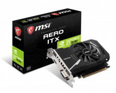 Видеокарта MSI GF GT1030 2Gb (GT 1030 AERO ITX 2GD4 OC, 64bit, DDR4, DVI+HDMI) RTL