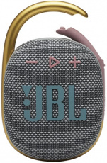 Колонка JBL CLIP 4 (5W, портативная, Bluetooth v.5.1, до 10 часов работы от батареи, защита от воды, IP67, grey-light purple)