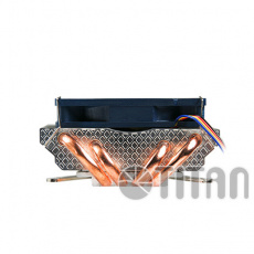 Вентилятор Titan TTC-NC25TZ/PW(RB) (1150/1151/1155/1156/1366/775/AM2/AM3/FM1/FM2, 80mm, Al, 1500-3500rpm, 14-35dBa, 4 тепловые трубки, 4pin, 130W) RTL