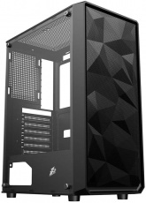 Корпус 1STPLAYER FD3 (без БП, ATX, USB3.0, 4x rainbow LED Fan, black)
