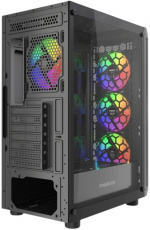 Корпус Powercase Mistral EA22 (CMAEA22-L4) (без БП, ATX, USB3.0, 4x rainbow LED Fan, black)