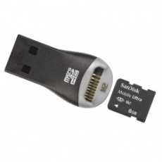 Карт-ридер SanDisk (SDDRK-121-B35, microSD, black, USB 2.0)