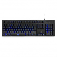 Клавиатура Gembird KB-G400L (USB, регулируемая подсветка, игровая, металлический корпус, black)