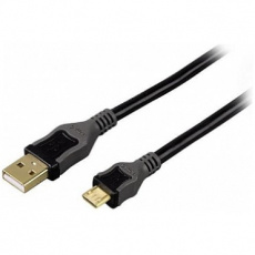 Кабель USB 2.0 Am - micro USB 0.5m (053762, с позолоченными контактами, экранирование, большое сечение, black-grey) Hama