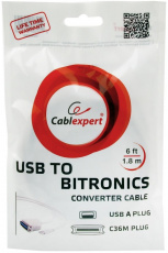 Кабель LPT Bitronics Gembird CUM-360 (C36M / USB, 1.8m, white)