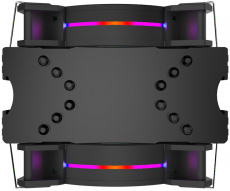 Вентилятор ALSEYE HALO H120D (1150/1151/1155/1156/1200/1700/2011/775/FM1/FM2/AM2/AM3/AM4/AM5, 2x120mm, Hydro, Al, 800-2000rpm (front), 500-1300rpm (rear), 14-35dBa, 6 тепловых трубок, DTH, 4pin, PWM, rainbow LED, 160W, black) RTL