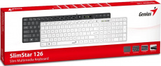 Клавиатура Genius SlimStar 126 (USB, мультимедийная, white)