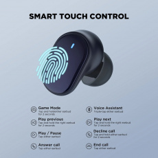 Гарнитура HTC TWS9 (затычки, беспроводная, Bluetooth 5.3, с микрофоном, до 6.5 часов работы от батареи, беспроводная зарядка, crystal pink)