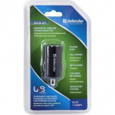 Зарядное устройство от прикуривателя Defender UCA-01 (1 USB разъём, 1.5A, black)