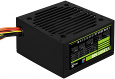 Блок питания AeroCool 500W (VX-500 RGB PLUS, 120mm, 20+4+4+4pin, PCI-E 6+2pin, 3*SATA, 3*HDD, 1*FDD) RTL