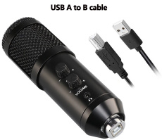 Микрофон TKL (USB, настольный, конденсаторный, выключатель, 1.5m, black)
