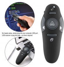 Презентер Powerpoint Clicker (до 10 метров, AAA, red light, black)