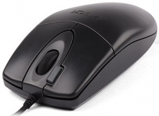 Мышь A4Tech OP-620DS (USB, optical, 1200dpi, бесшумный клик, black)