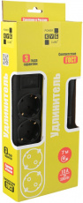 Сетевой удлинитель КУБ (Powercube PC-1B-7M, 4 розетки, 7 метров, 10A, чёрный) RTL