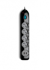 Сетевой фильтр Floston Power Surge Protector FPS6124UCJ0 (4 розетки, 5 метров, 2xUSB, Black) RTL