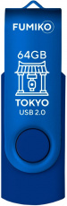 Флеш накопитель USB 2.0 64Gb FUMIKO TOKYO (FTO-10, 30MB/s, blue)