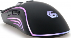 Мышь Gembird MG-810 (USB, optical, 3200dpi, RGB подсветка, игровая, 1.8m, soft-touch, black)