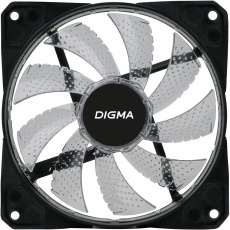 Вентилятор Digma DFAN-FRGB2 (120x120x25mm, Hydro, 1200rpm, 23dBa, 3+4pin, RGB fixed LED, black) RTL