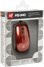 Мышь Defender MS-940 (USB, optical, 1200dpi, red-silver)