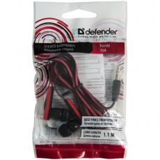 Наушники Defender Trendy-704 (затычки, без микрофона, 1.1m, red-black)