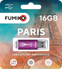 Флеш накопитель USB 2.0 16Gb FUMIKO PARIS (FPS-08, 30MB/s, pink)