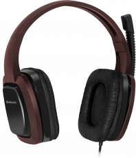 Наушники Defender Warhead G-250 (полноразмерные закрытые, c микрофоном, игровые, 2.5m, black-brown)