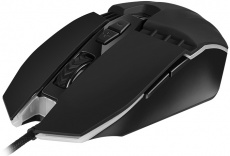 Мышь Sven RX-G810 (USB, optical, 4000dpi, игровая, настраиваемая подсветка, программируемая, soft-touch, 1.8m, black)