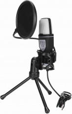 Микрофон Yanmai SF-666R (настольный, конденсаторный, игровой, RGB подсветка, 1.35m, black)