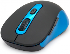 Мышь беспроводная FUMIKO SWIFT FMA-12-C (optical, 1600dpi, AA (нет в комплекте), soft-touch, black-blue)