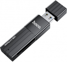 Карт-ридер hoco HB20 Mindful (00007965) (SDXC, MicroSD, black, USB 3.0)