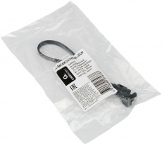 Кабель интерфейсный SATA 0.3m (CC-SATAM-DATA90-BL-30CM, угловой разъём, защелки, black) Cablexpert