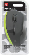 Мышь Defender MM-340 (USB, optical, 1000dpi, 1.35m, black-green)