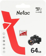 Карта памяти SDXCmicro Card 64Gb Netac P500 ECO (NT02P500ECO-064G-S, Class 10, UHS-I, без адаптера)