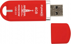 Флеш накопитель USB 2.0 4Gb FUMIKO MOSCOW (FMW-11, 30MB/s, red)