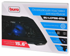 Подставка для ноутбука Buro BU-LCP156-B114 (15.6", 140mm Fan, USB, black)